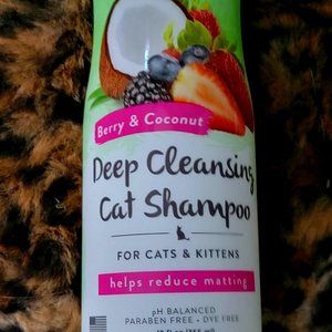 Tropiclean Deep Cleaning Cat Kitten Shampoo Berry 12 oz New!